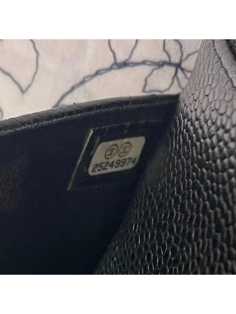 Chanel Chain Wallet Quilted Caviar Leather Shoulder Bag
